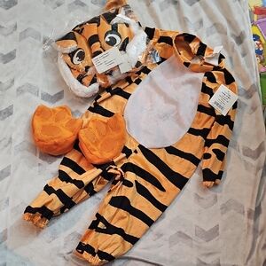 Tiger Striped Kids One Piece Costume Size 6 To 12 Months